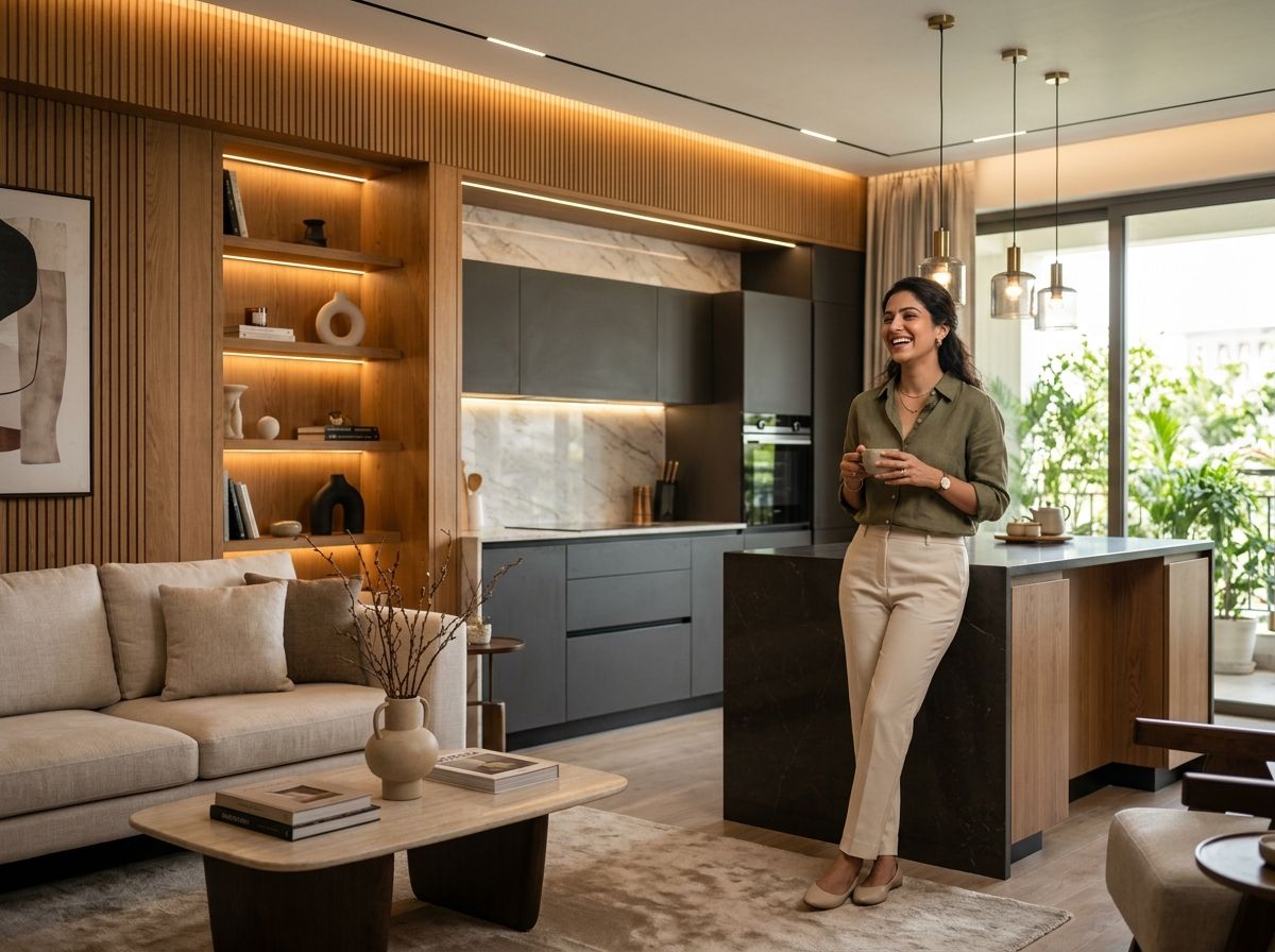 Luxury Living Room Interiors Designed by Chavadi Interiors